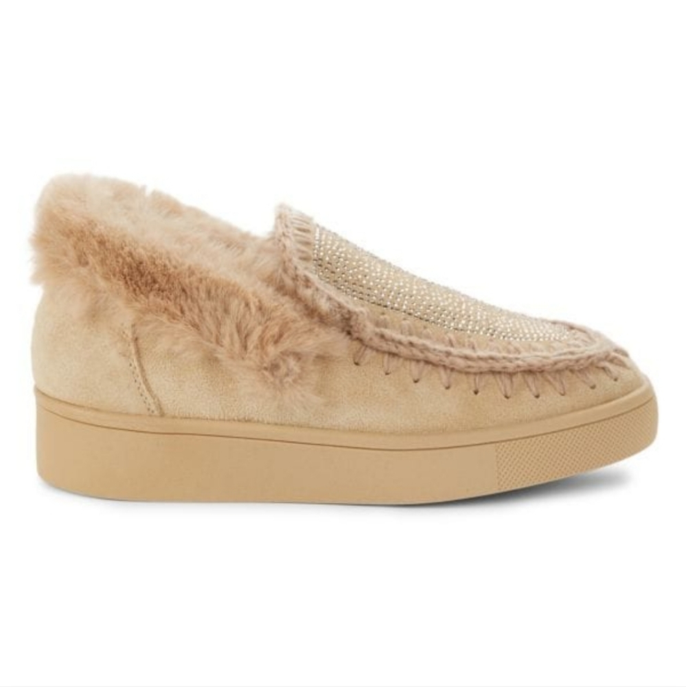 NIB Women’s Blondo Tan Suede Slip-On Waterproof Studded Moccasin